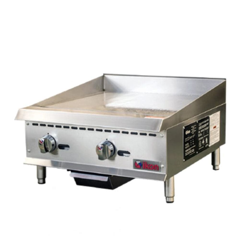 Ikon IMG-24 24″ 2-Burner Natural Gas Countertop Griddle With Manual Control – 60,000 BTU