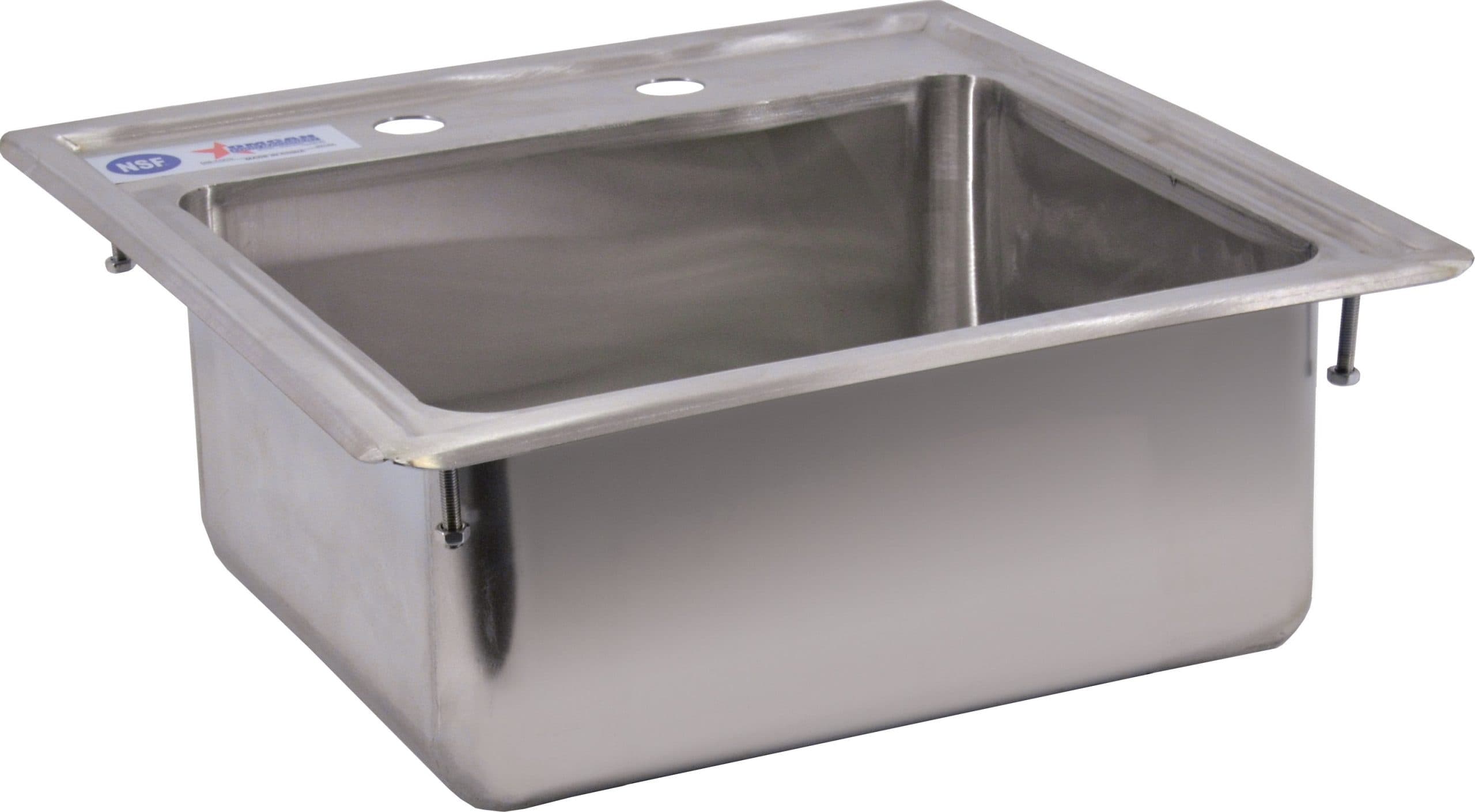 12.5″ x 10.25″ x 5.5″ Stainless Steel Single Drop in Sink with Self-Rimmed Edge