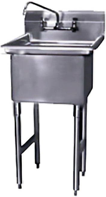 Winholt - 24" x 24" Stainless Steel One Compartment Sink without Drainboard - WS1T2424