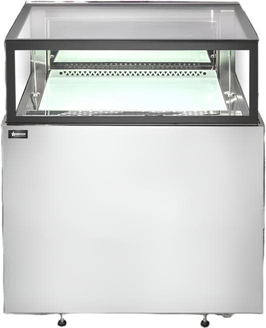 36” x 32” Flat Top Refrigerated Showcase, 9.6 cu.ft. (272 L), Stainless Steel