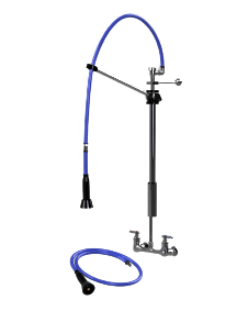 HIMI Products – Instinct Pre-Rinse Faucet Unit with 60″ Hose, Wall Mount Bracket, Vacuum Breaker, 6′ Extension Hose & 8″ Wall Mount Base Faucet – IF6002-8W