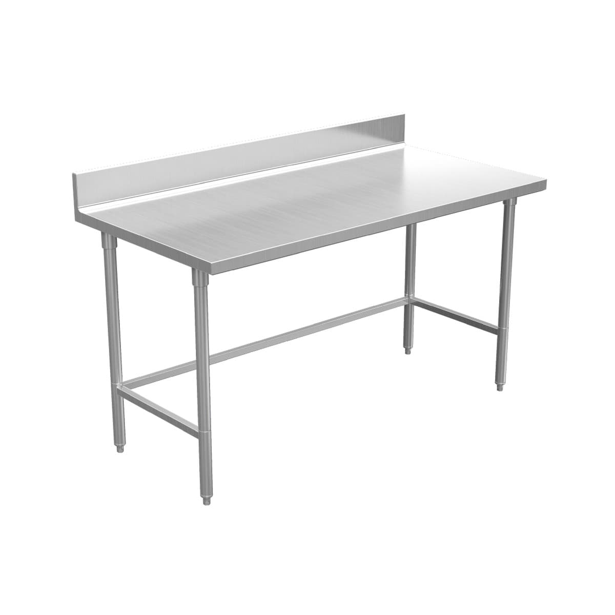Winholt 30" x 60" All Welded Stainless Steel Knock-Down Table with Backsplash - DTBB-3060-HKD