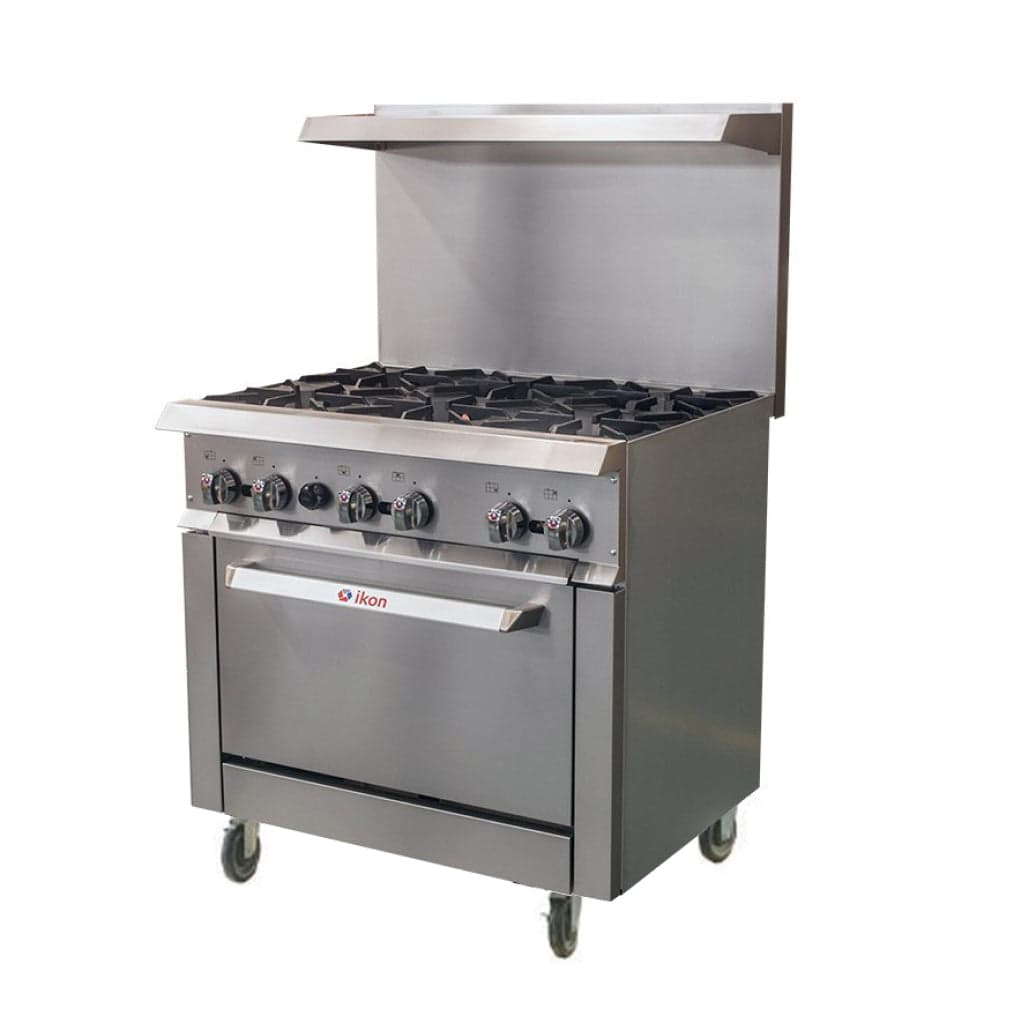 Ikon IR-6-36 36″ 6-Burner Gas Range with Standard Oven – 190,000/213,000 BTU
