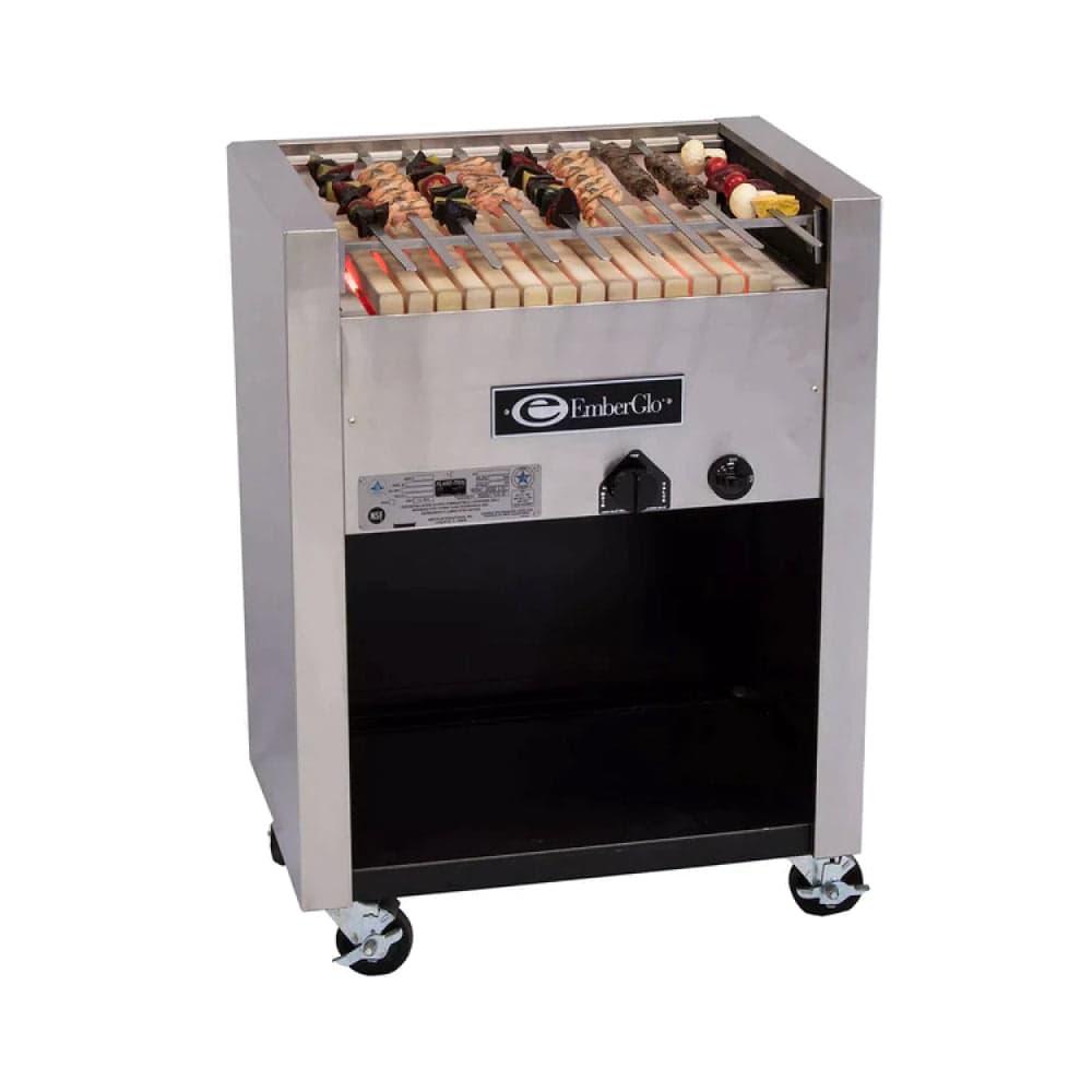 EmberGlo 31F-KABOB 36″ Floor Model Radiant Natural Gas Open Hearth, Open Front Charbroiler – 68,000 BTU
