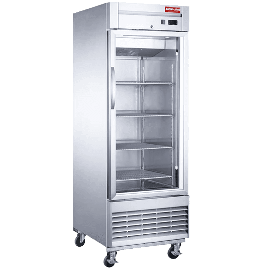 New Air – 28″ Stainless Steel Freezer w/ 1 Glass Door – NSGF-28-H