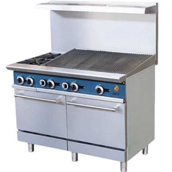 HOTZONE – HOT ZONE TWO BURNER RANGE WITH BROILER 36″