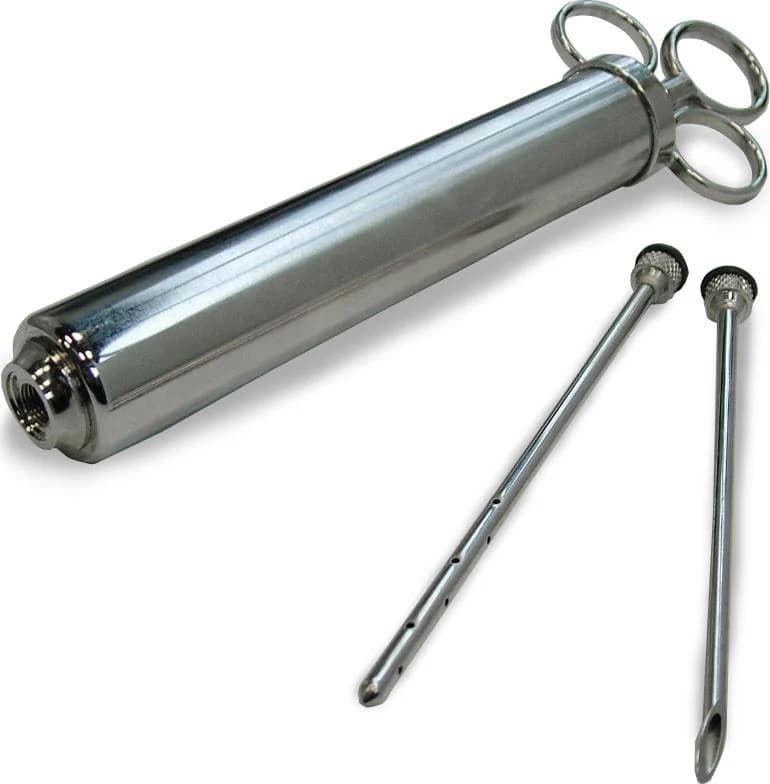 4 oz Long Meat Pump with 2 Nickel-plated Brass Needles