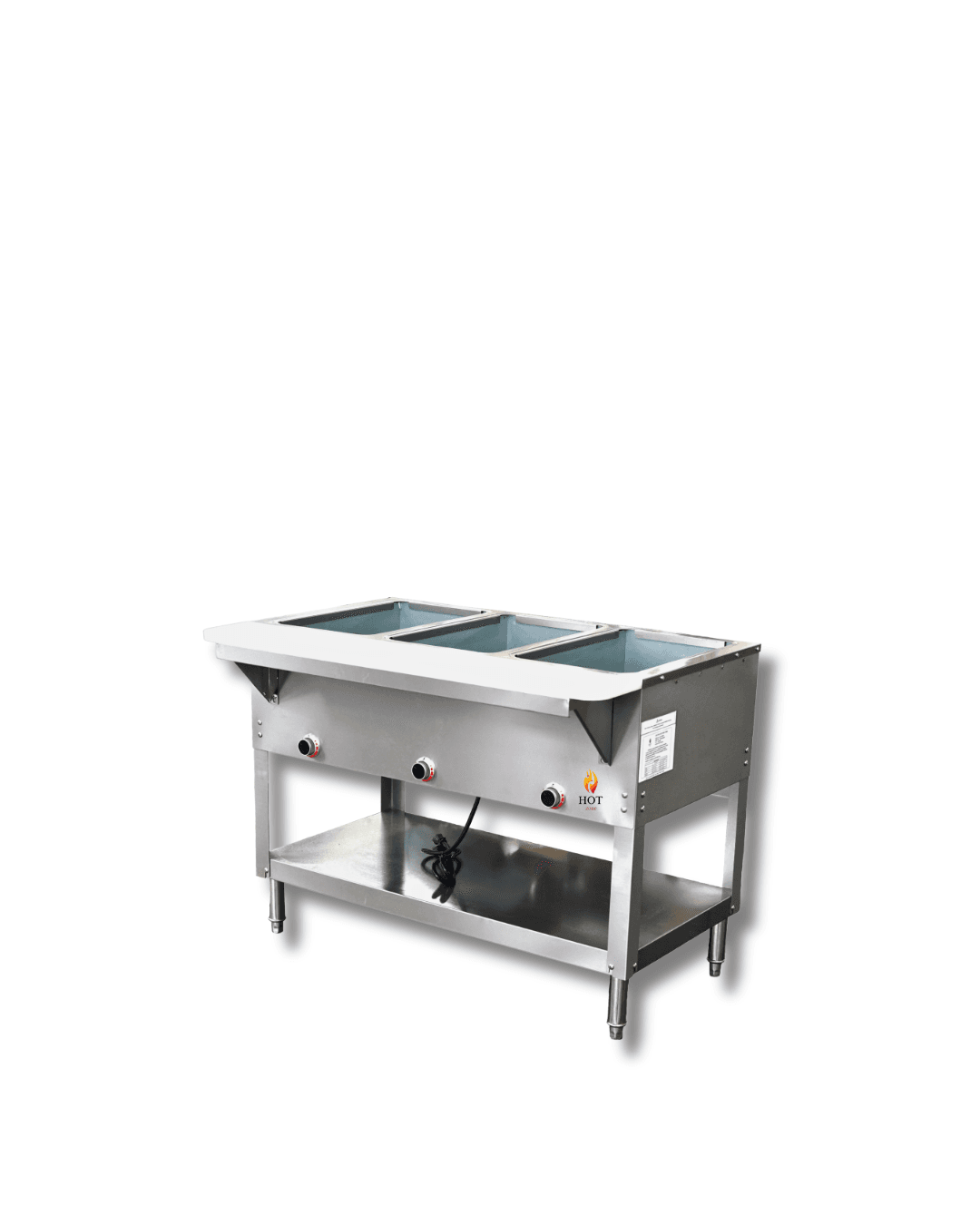 HOTZONE HZ-EHT3WA Electric Open Well Steam Table With 3 Pan Tray