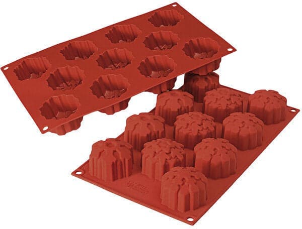 Silikomart – 2.2" x 1.3" Silicone #11 Compartment Snowflakes Baking Mold – SF115