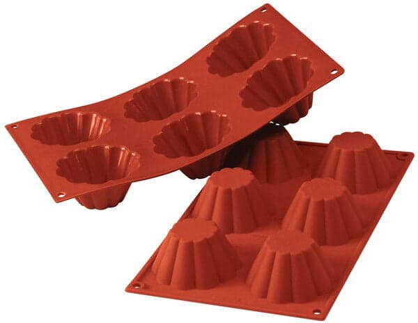 Silikomart – Silicone 6 Compartment Briochettes Baking Mold – SF034
