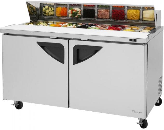 Turbo Air TST-60SD-N 60″ Super Deluxe Series 2-Door Refrigerated Salad/Sandwich Prep Table