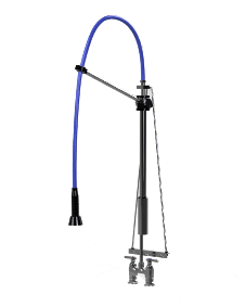 HIMI Products – Instinct Pre-Rinse Faucet Unit with 60″ Hose, V Mount Bracket & 4″ Deck Mount Base Faucet – IF6003-4D