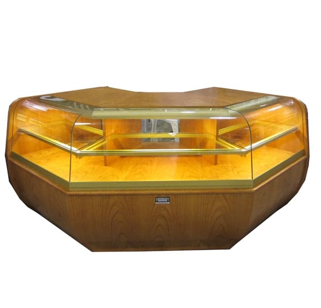 Igloo COCJ90-OUT 59″ Outside Corner Cash Counter, Wood Finish