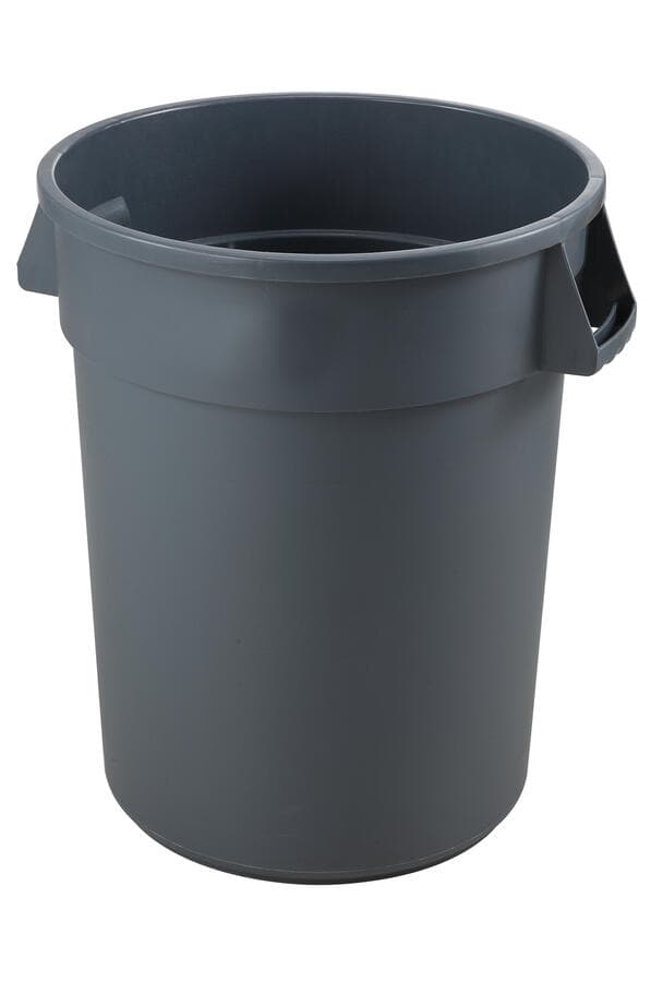 20 Gallon (75 Liter) Heavy-Duty Polyethylene Trash Can Gray