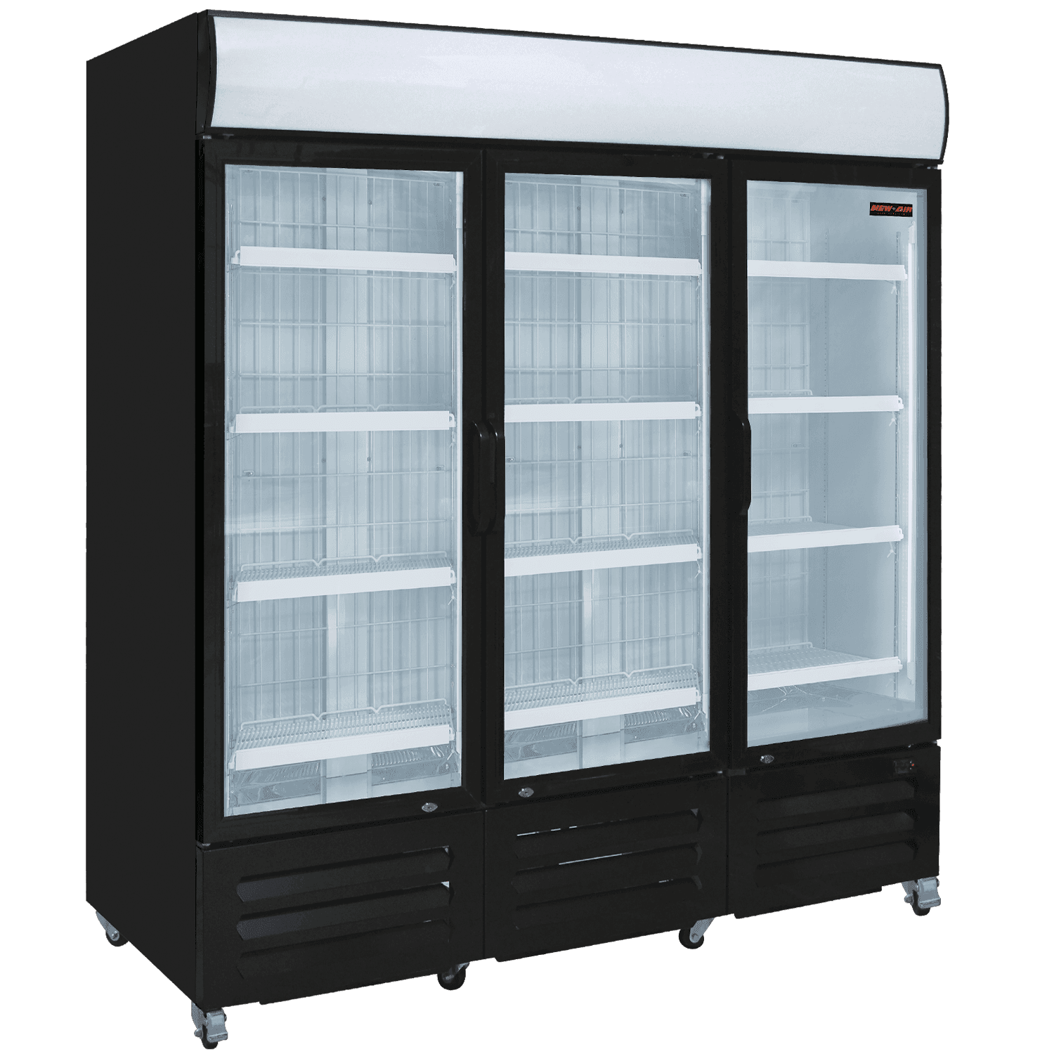 New Air NGR-182-H 79″ Triple Door Glass Door Refrigerator