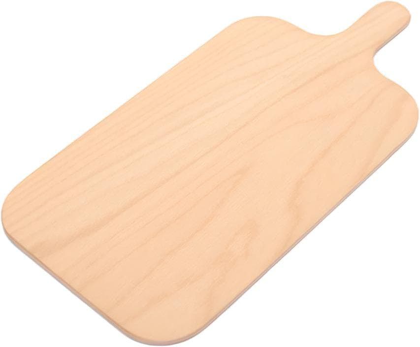 Linea Dori 14" x 8.75” Beech Wood Pinsa Romana Serving Board 0.3" Thick with 4” Handle