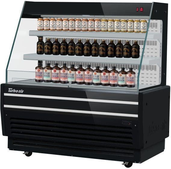 Turbo Air – 49″ Black Horizontal Refrigerated Open Display Merchandiser with 2 Shelves – TBA49-50N-B (ETA 5-6 Weeks)