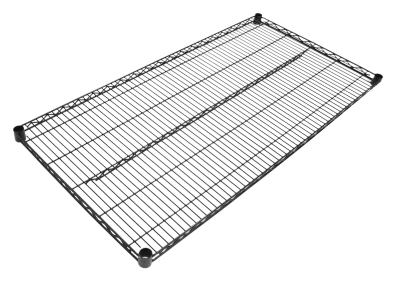 18″ x 48″ Black Epoxy Wire Shelf