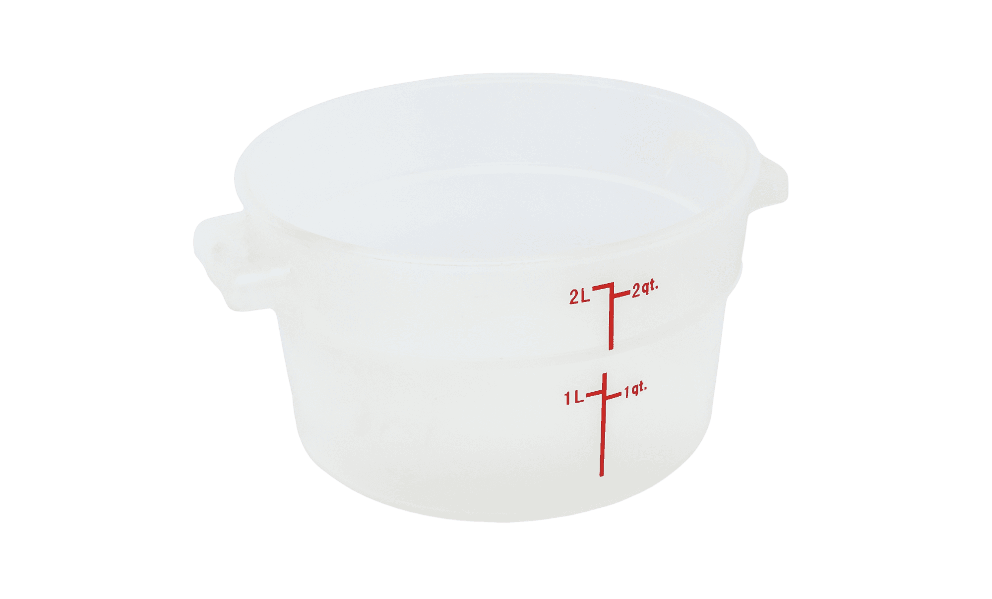 2 qt Polypropylene Translucent Round Food Storage Container