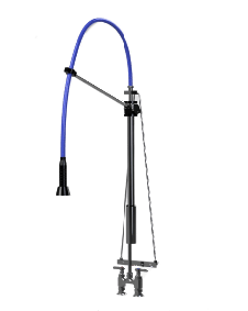 HIMI Products – Instinct Pre-Rinse Faucet Unit with 54″ Hose, V Mount Bracket & 4″ Deck Mount Base Faucet – IF5403-4D