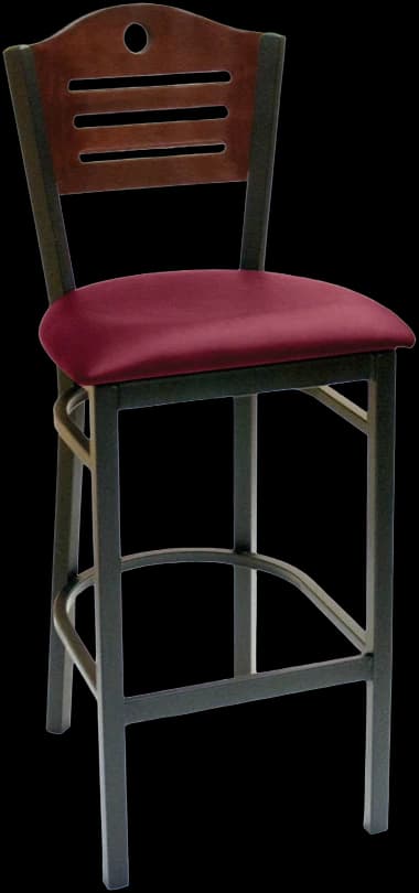 ATS 77B-BS Wood Circle and Lines Back Barstool