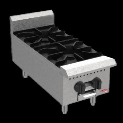 BakeMax America BAFA2M-12 Commercial Countertop 12 Inch Manual Gas Hot Plate