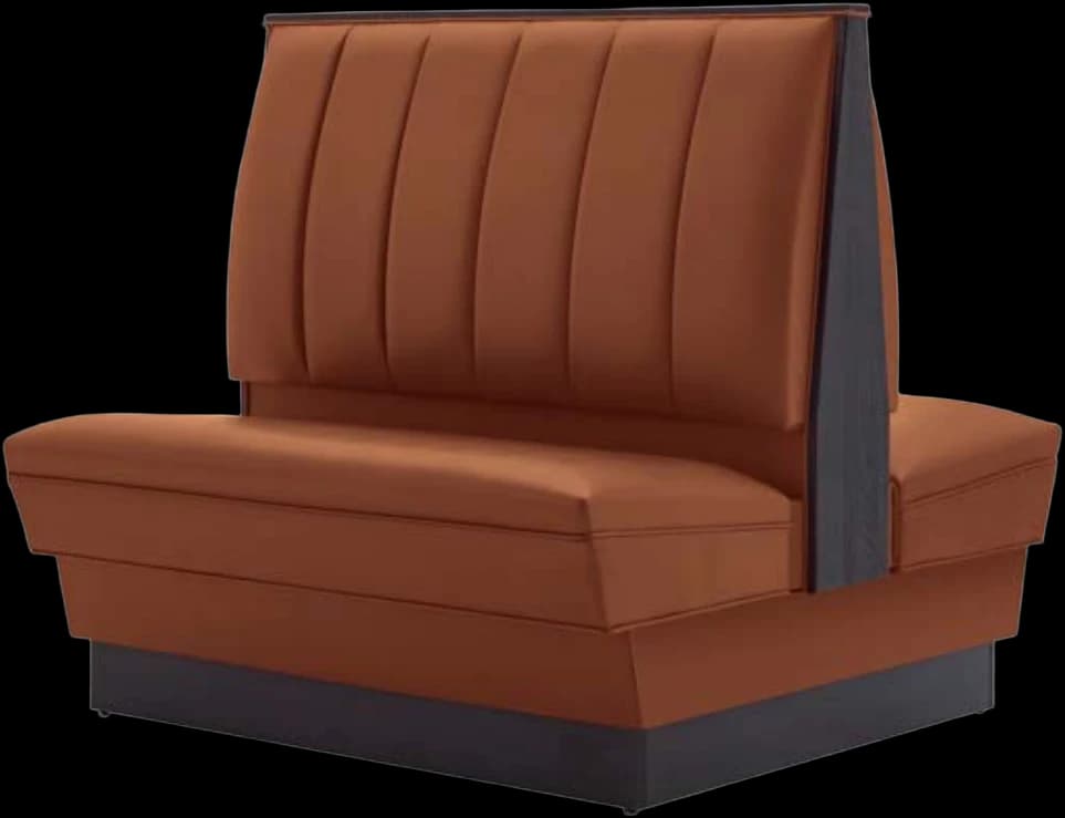 ATS Alex QuickShip Booth, 6-Channel Back, Double, 42" H x 46" L, Palm Grey