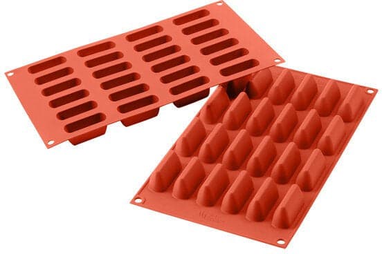 Silikomart – 1.9" x 0.7" x 0.9" Silicone #24 Compartment Chocogianduia Baking Mold – SF125
