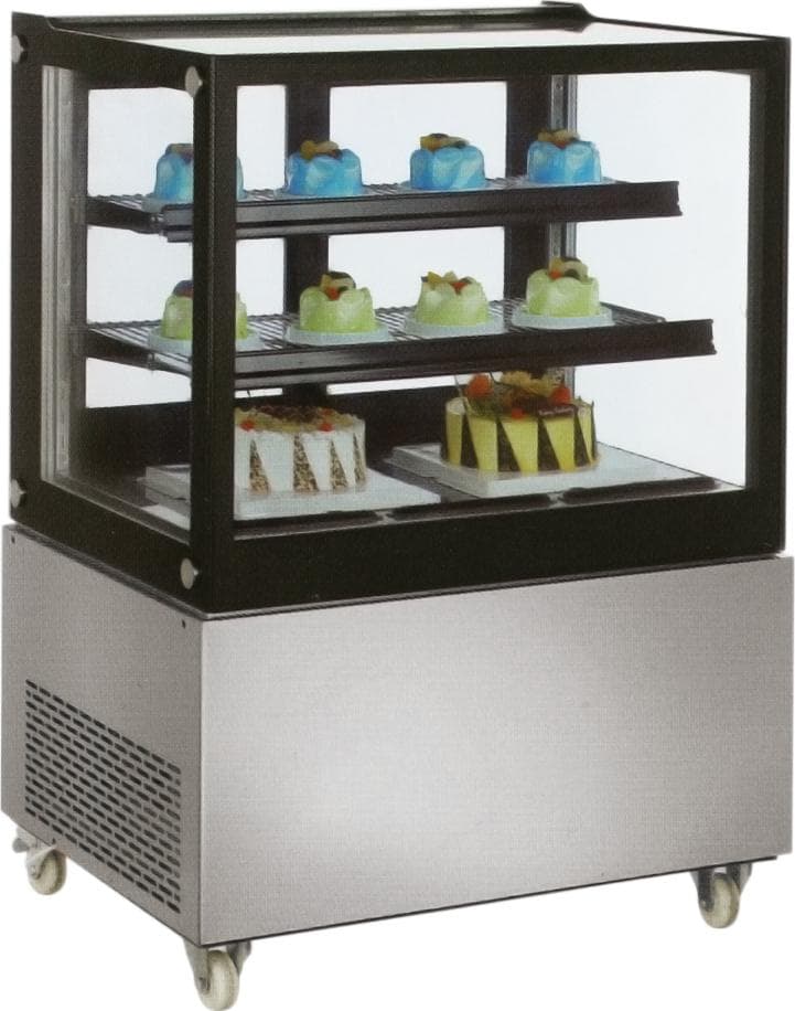 48" Two (2) Shelf Square Edge Refrigerated Floor Display Case with 13 cu.ft. (370 L)