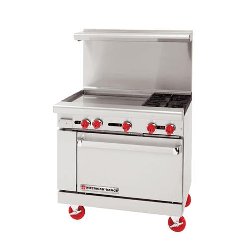 American Range AR-24G-2B-LP 36″ Propane Gas Range With 24″ Griddle