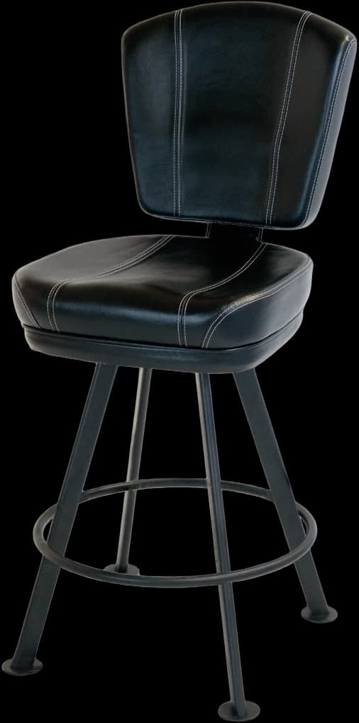 ATS COMX-BT-BRN Comfort-X Swivel Barstool, Button-tuft, Saddle Brown, on CX Base