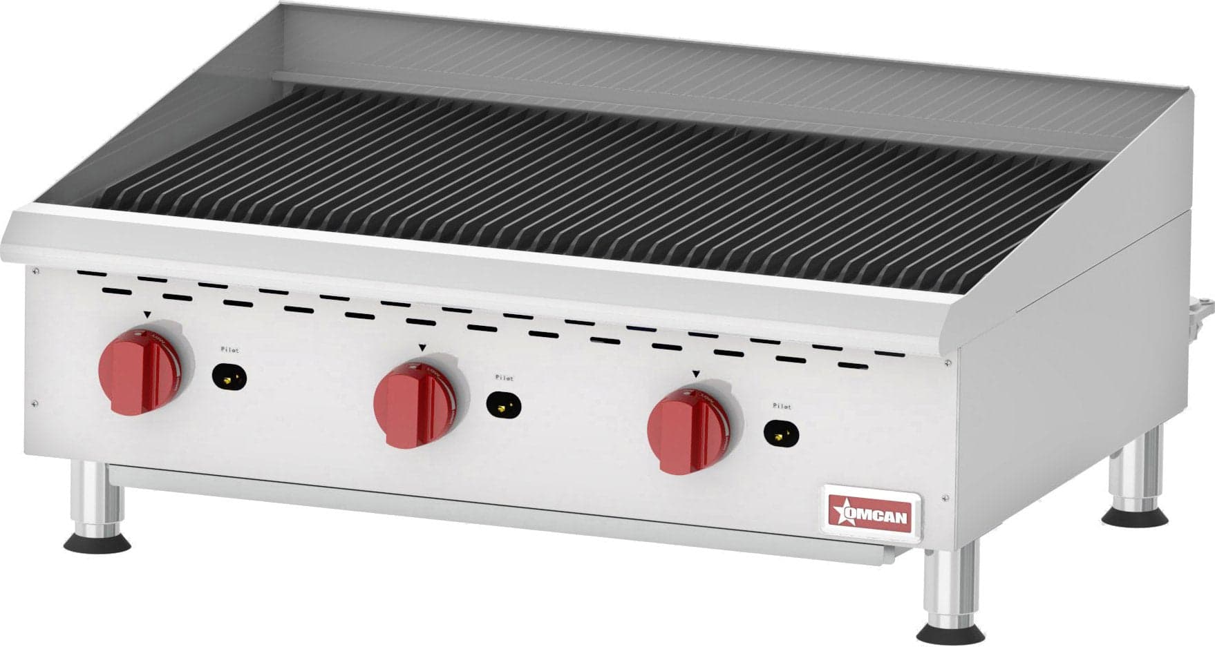Elite 36″ Countertop Radiant Gas Charbroiler, 3 Burners, 120,000 BTU