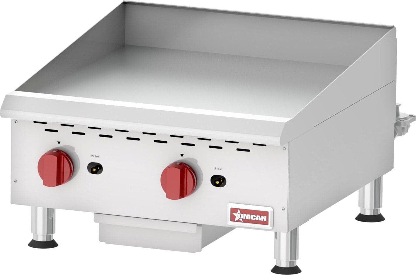 24″ Countertop Gas Griddle 2 Burners with Manual Control, 60,000 BTU