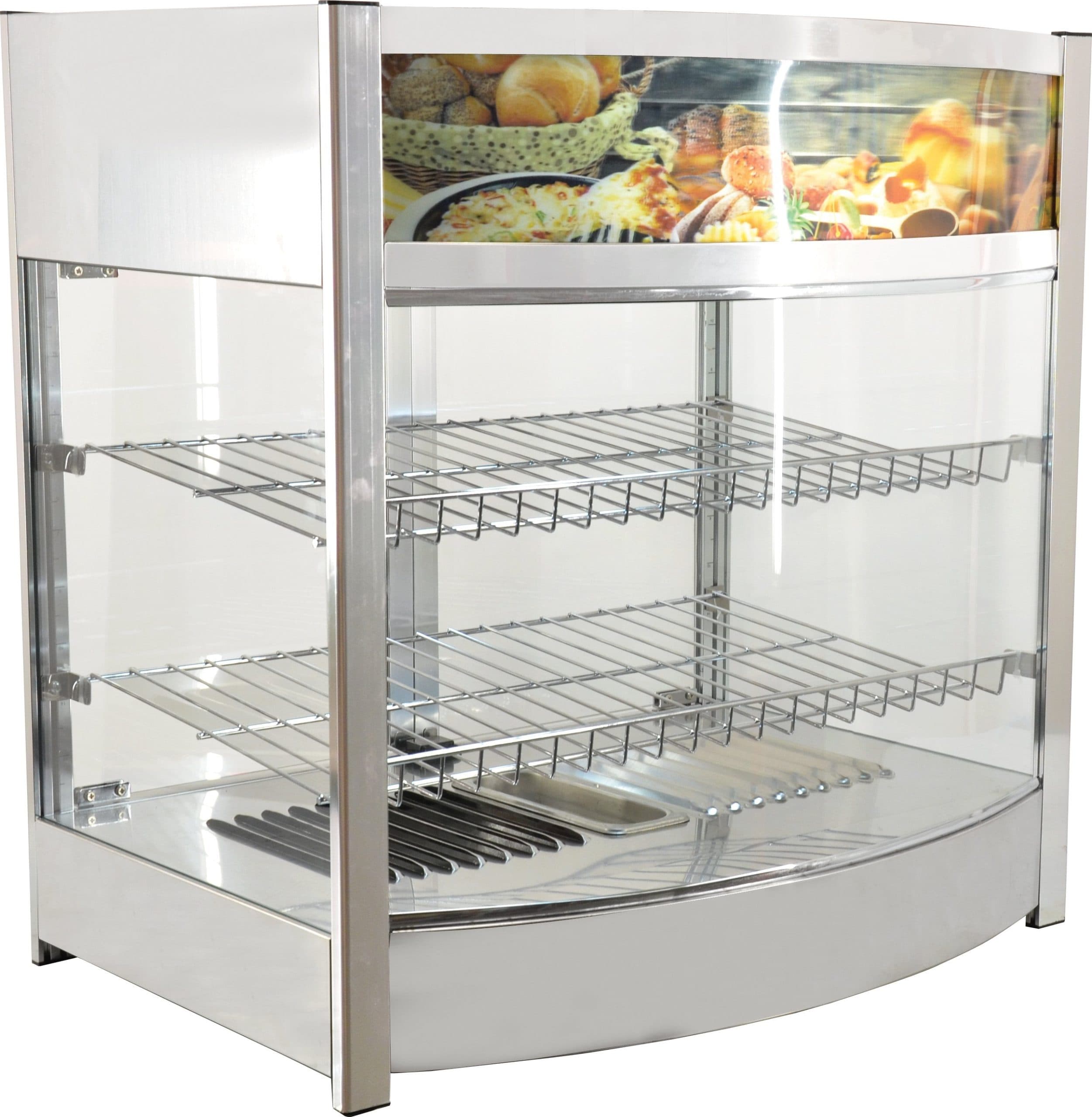 26" Display Warmer, 2 Shelves, Back Doors, Full-Service, 3.7 cu.ft. (107 L) Capacity