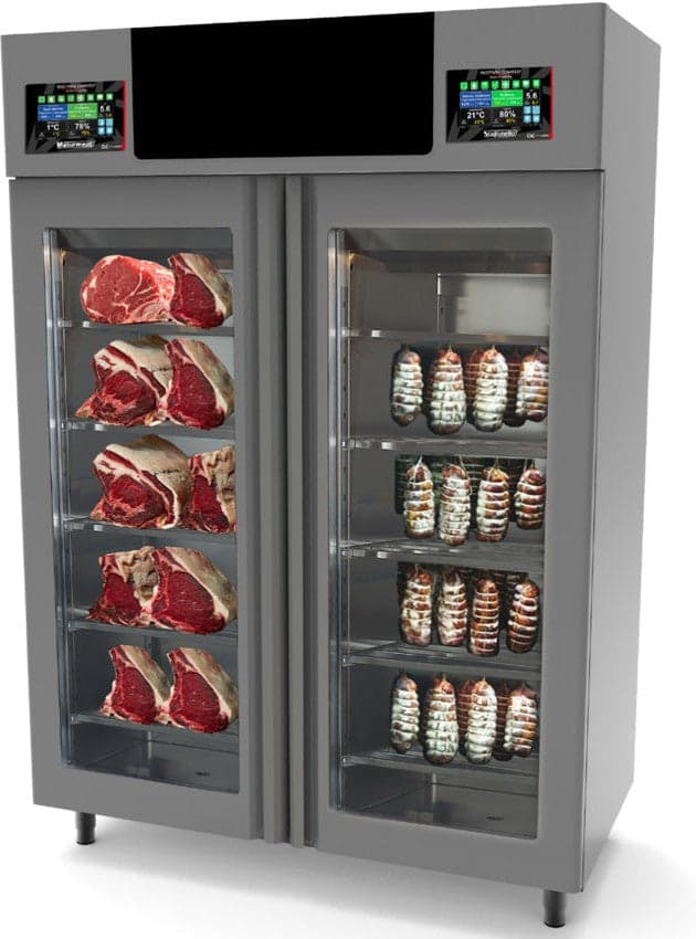 Omcan - Stagionello + Maturmeat Combo 100+100 Kg Cabinet with Climatouch and Fumotic - 44989