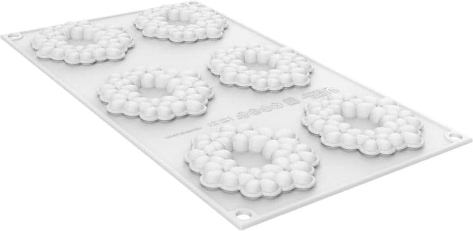 Silikomart – 2.95" Dessert-Top Silicone Baking Mold with 6 Cavities – FLORA 19