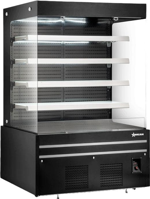60” Four (4) Shelf Grab-and-Go Open Front Refrigerated Showcase, 33.90 cu.ft. (960 L), Black