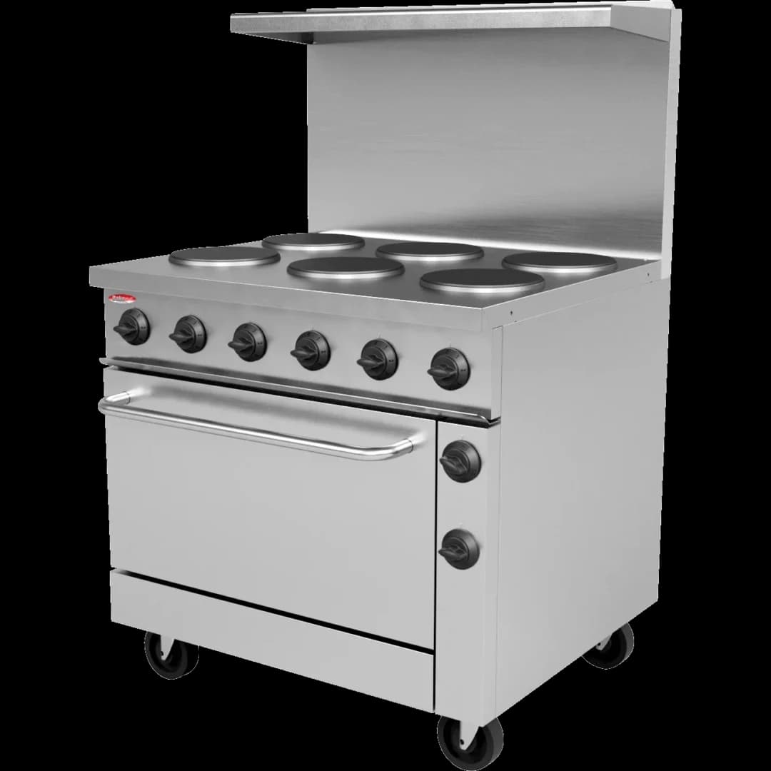 BakeMax BMPLS7KE031 Commercial Floor Model 36” 6 Burner Electric Range