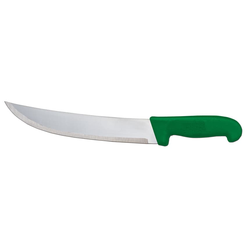 10" Steak Knife with Green Polypropylene Handle