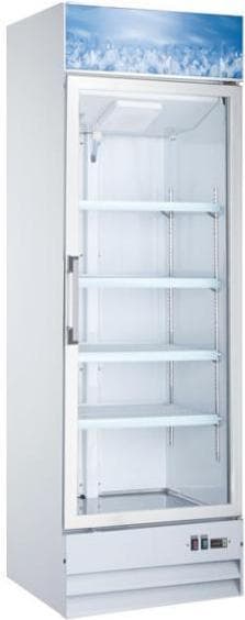 27” One (1) Glass Door Display Freezer, 13 Cu.ft (368 L), White