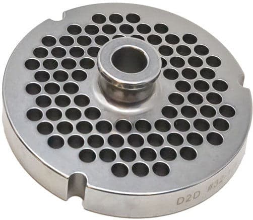 Stainless Steel #32 machine plate with hub 6mm (1/4″) – three notches/ round