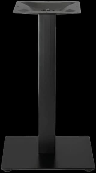 ATS Stainless Steel Flat Base, 17 in Square, Black, Dining Height