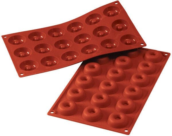 Silikomart – Silicone 18 Compartment Small Savarins Baking Mold – SF010