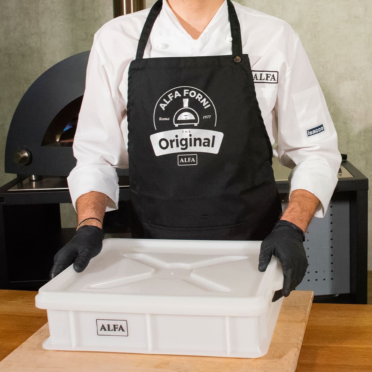 Alfa 15.75″ x 12″ x 4″ White Dough Proofing Box with Lid – AC-BOX