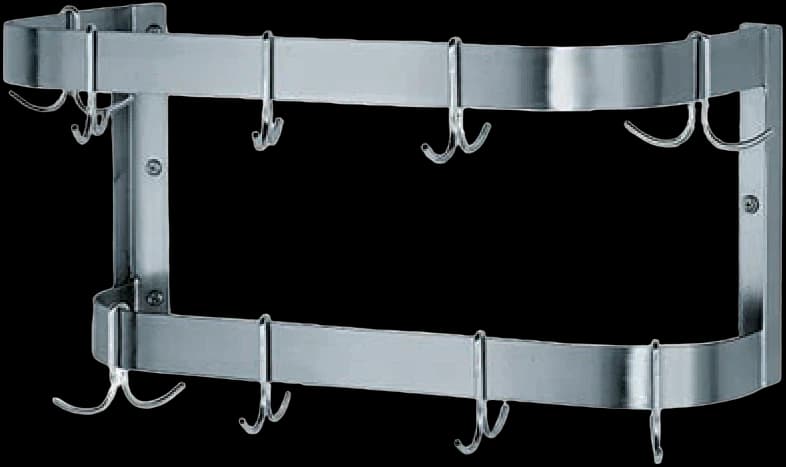ATS MET Wall-mounted Pot Rack, 24" W x 12" D