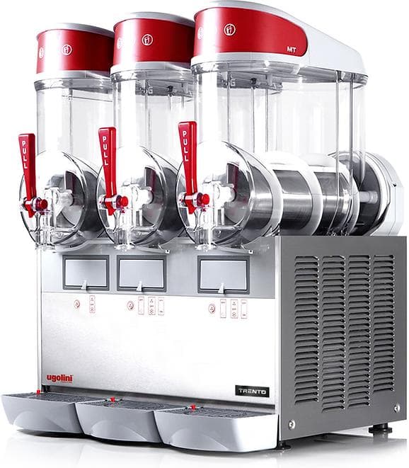 Ugolini MT3 Countertop Triple Bowl Granita / Slushy Machine with Magnetic Drive – 3 x 2.6 Gal. (10L) Capacity