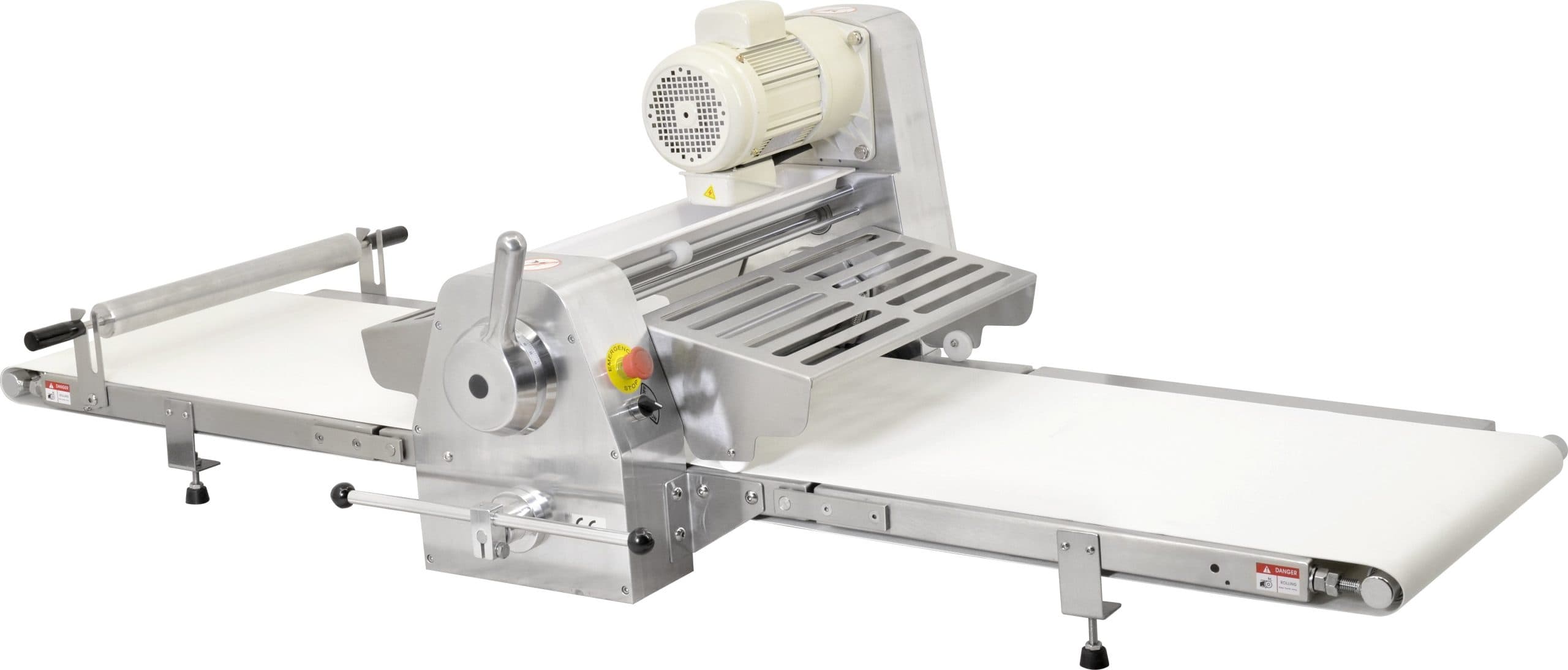 Stainless Steel Table Top Dough Sheeter with 88" Conveyor Length – 0.75 HP (550 W), 220 V, 1 Phase