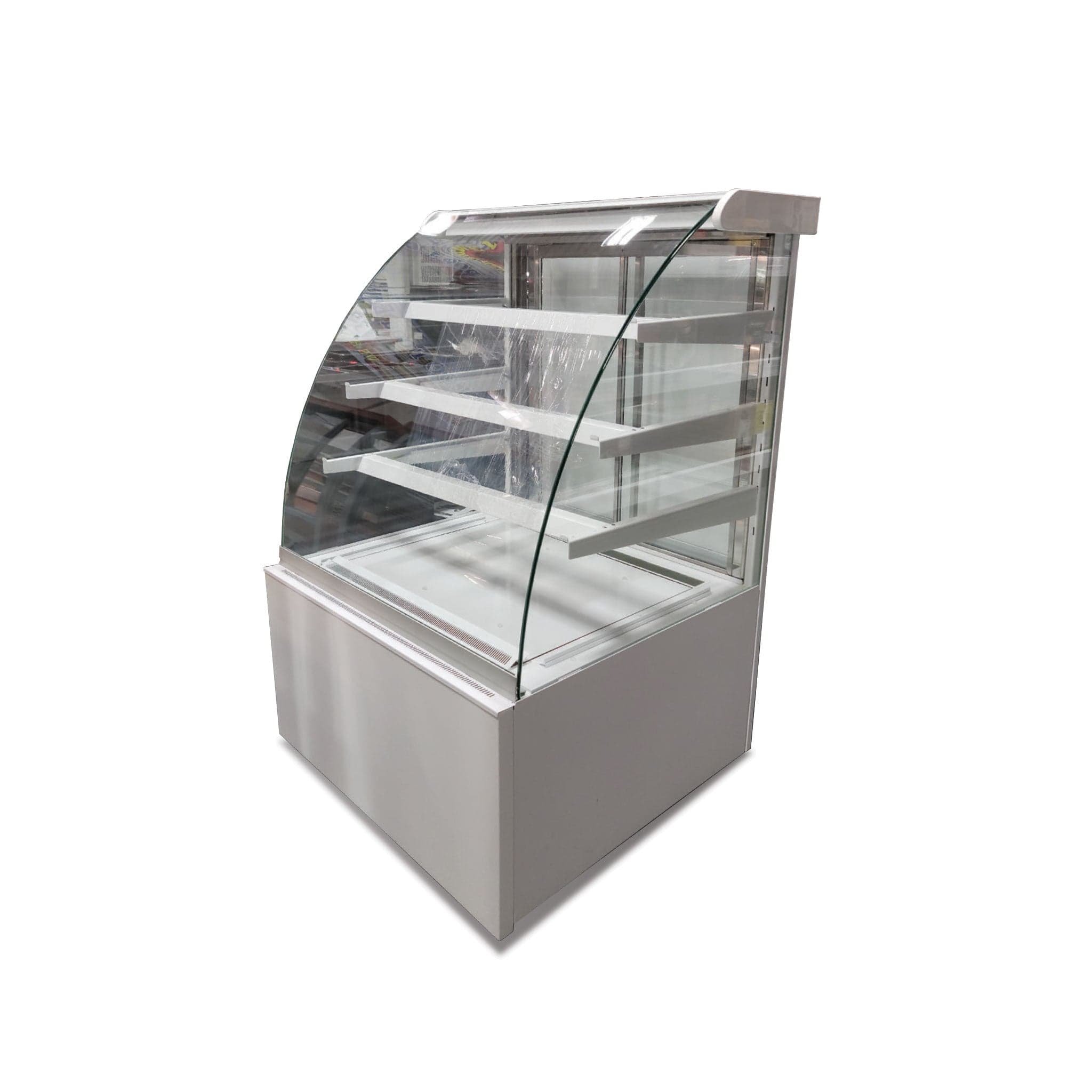 Igloo DJCRP6 71½″ Curved Glass Refrigerated Pastry Case, 3 Shelves