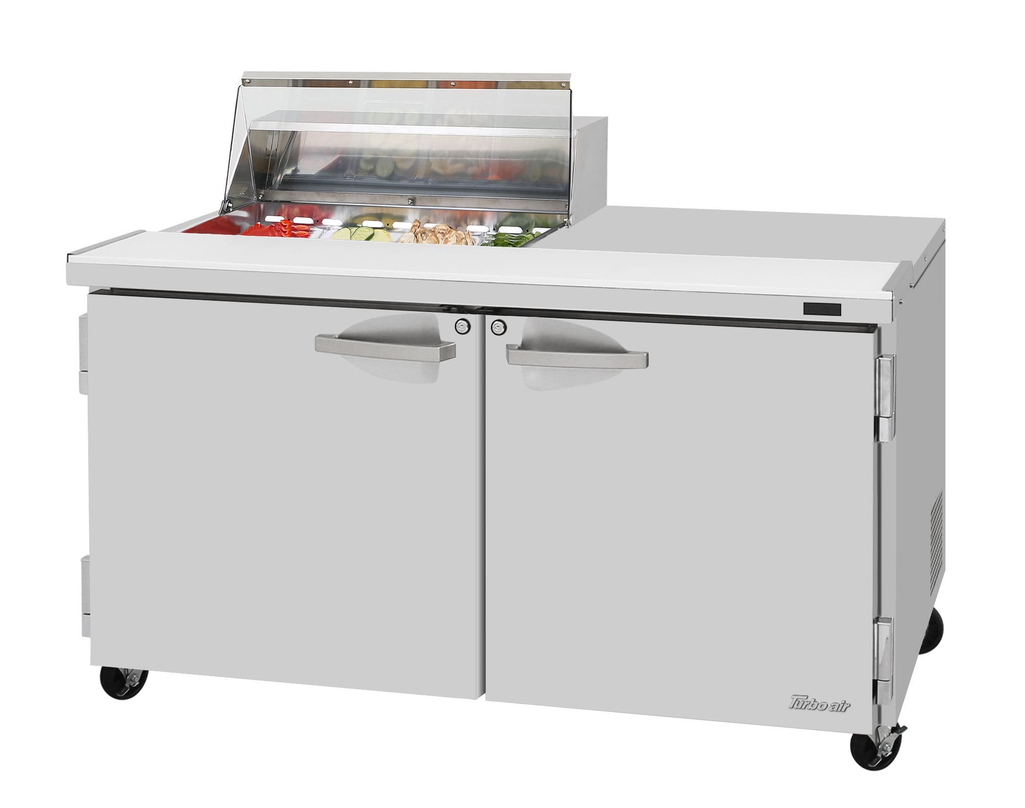Turbo Air – PRO Series Sandwich/Salad Prep + Work Station Clear Lid, 60-1/4″ Wide – PST-60-08S-N-CL