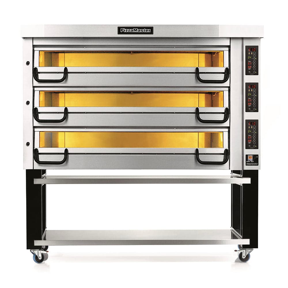 PizzaMaster 4 Stone Hearth 89″ Modular Electric 3 Deck Pizza Oven – PM 943ED